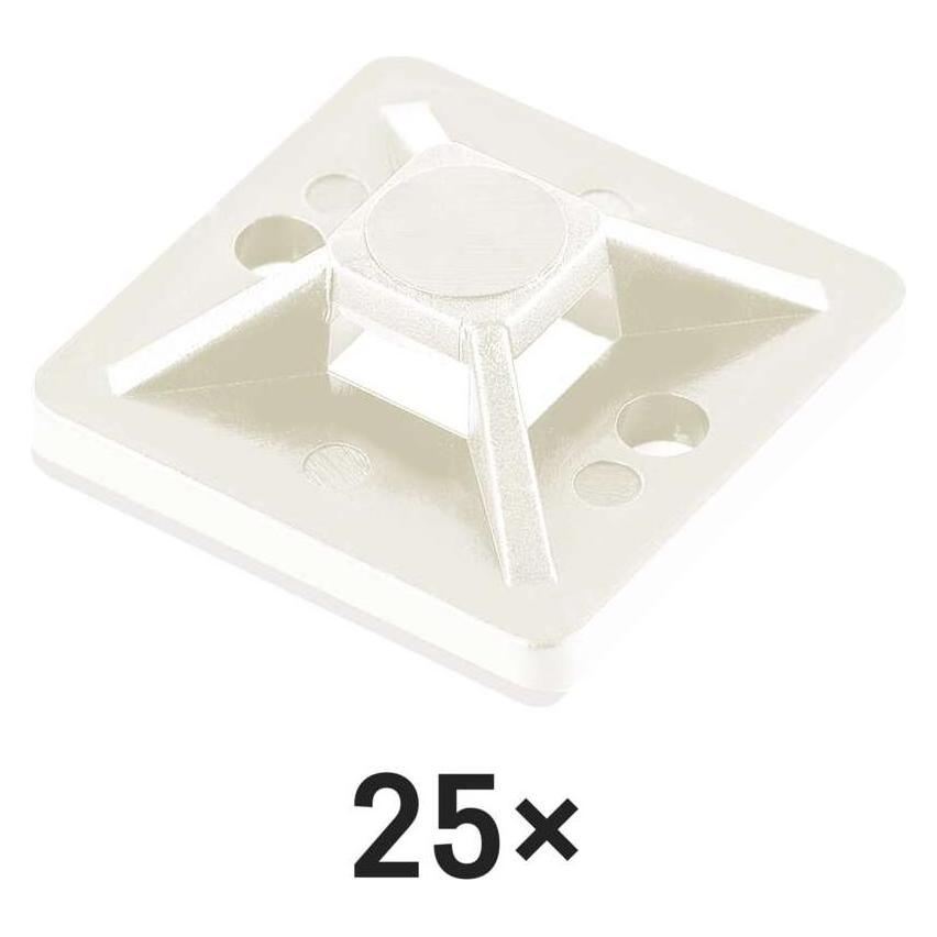 Emos Selbstklebende Basis 20×20, weiss, 25 Stk (70415910)
