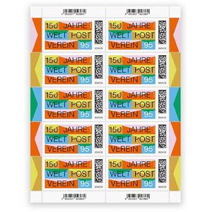 DeutschePost Briefmarken Set, 10 Stück à 95cent, Weltpostverein,Standardbrief/Postkarte,nassklebend