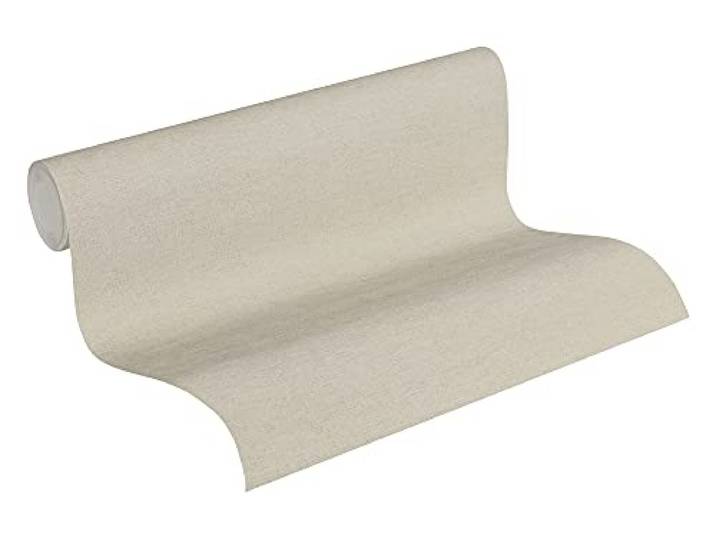 A.S. Création Papier Peints Uni Cuba intissé - 10\,05m x 0\,53m - Beige Gris Fabriqué en Allemagne 371782 37178-2