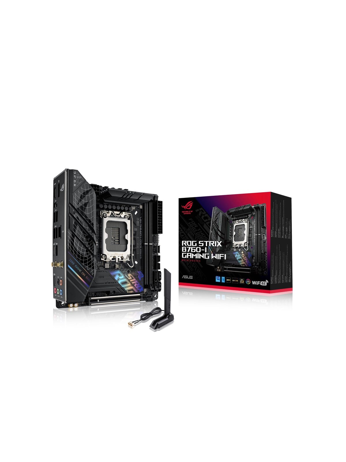 ASUS ROG STRIX B760-I GAMING WIFI (V2) Mainboard - Intel B760 - Intel LGA1700 - DDR5 RAM - Mini-ITX