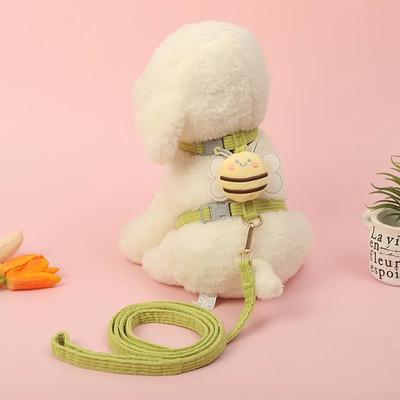Uplift Treasures Escape Proof Mesh Cat Harness Leash Set green m