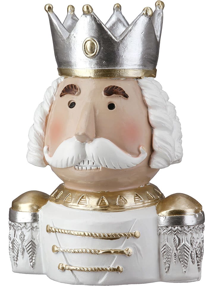 GILDE Teelichthalter "Pete" in Creme/ Gold/ Silber - (B)9 x (H)12 cm - onesize