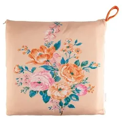 JERYMOOD 2in1-Kissen+Decke Blumendruck Mikrofaser Jersey ca.45x45cm/150x200cm