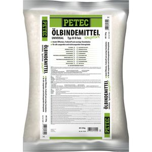 PETEC Ölbindemittel 72320, Fein saugstark, Granulat, Typ III R, für ca. 30 Liter Öl, Sack 20 kg