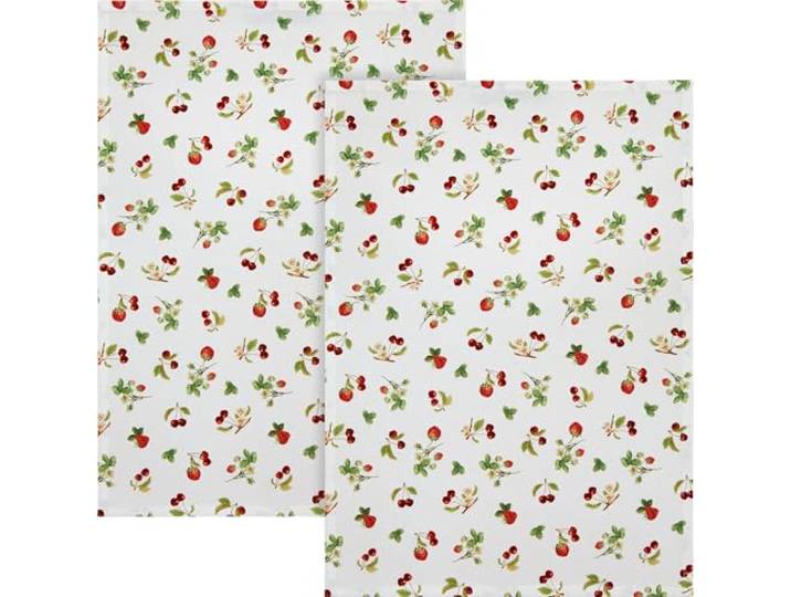 REDBEST Geschirrtuch 2er-Pack Baumwolle rot Größe 50x70 cm