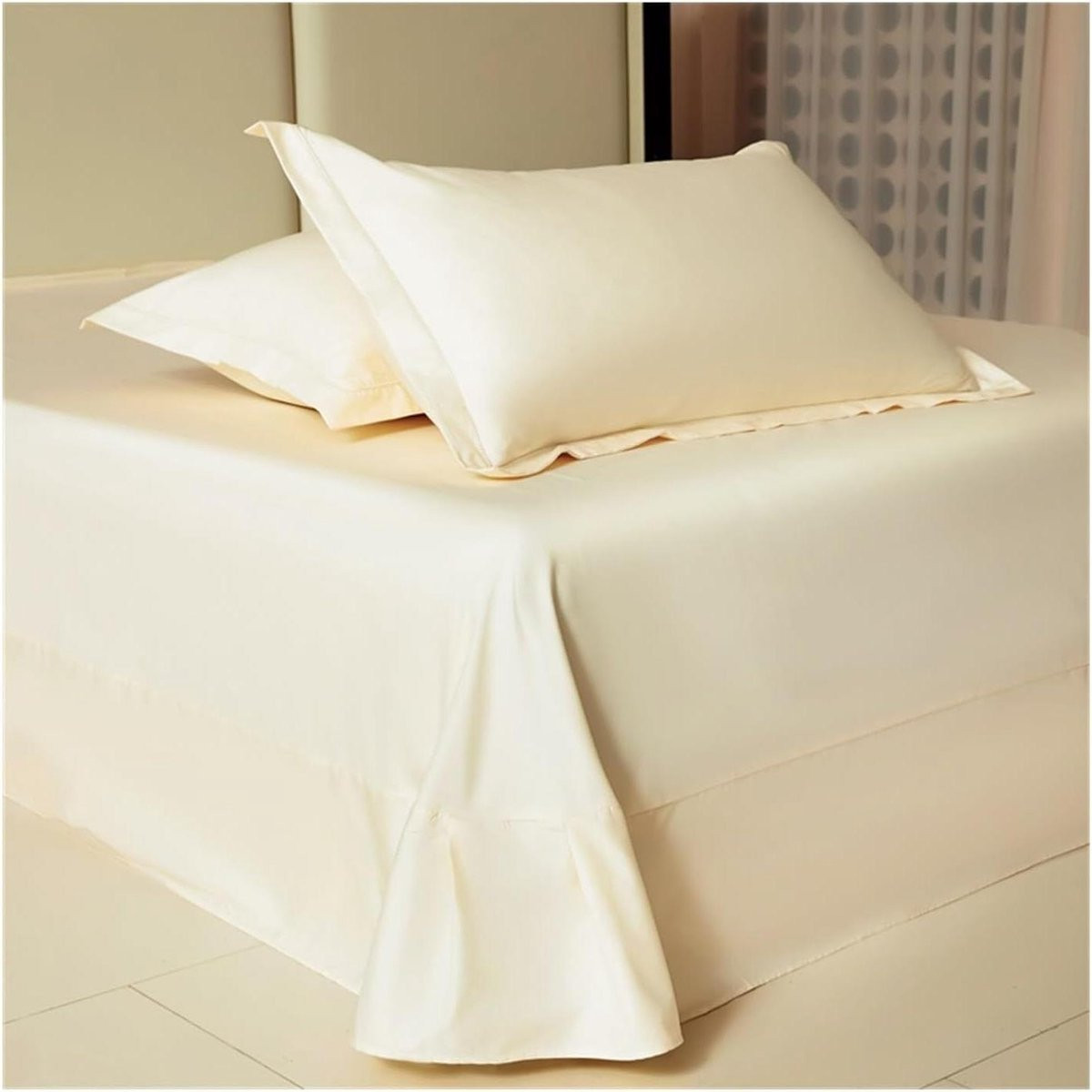 Beige Plat Laken van Luxe Hotelkwaliteit voor Volwassenen - 250 x 245 cm