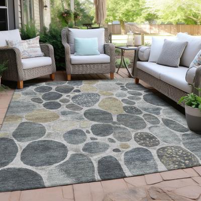 Addison Rugs Machine Washable Indoor/Outdoor Modern Cobble Chantille Rug