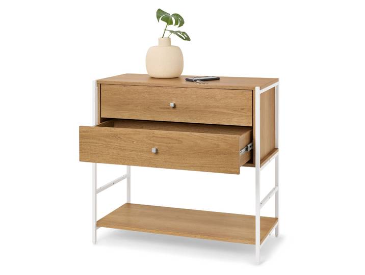 Tchibo - Kommode »Grade« mit 2 Schubladen - 80,3x40x76,8cm - silber -