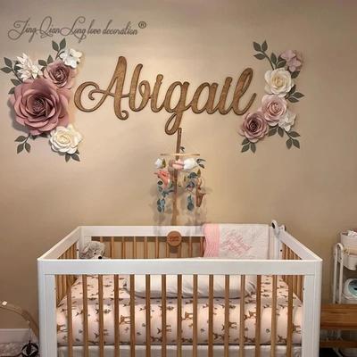 Uplift Picks Custom Wooden Name Sign Personalized Nursery Wall Decor Baby Name Sign red 50 Cm