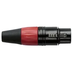 DAP XLR 3P Connector - female - black housing Rot
