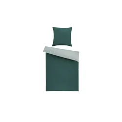 como Satin Wende-Bettwäsche  Satin Piping ¦ grün ¦ Maße (cm): B: 135