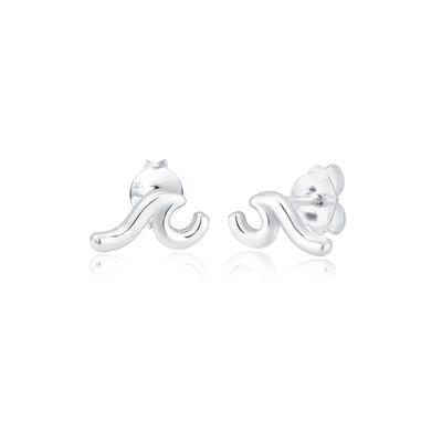 Paar Ohrstecker ELLI "Ohrringe Wellen Wave Ohrringe Trend 925 Sterling Silber" Gr. 5, silber, Ohrringe, Damen, 5, ohne Stein, Silber 925 (Sterlingsilber)