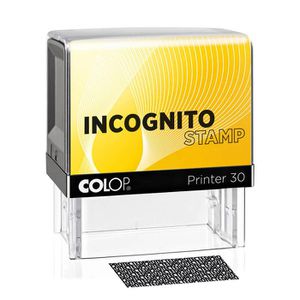 Colop Datenschutzstempel Printer 30 Incognito, Stempelautomat, aus Kunststoff, Abdruck 47 x 18 mm