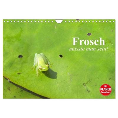 Frosch müsste man sein! (Wandkalender 2027 DIN A4 quer), CALVENDO Monatskalender