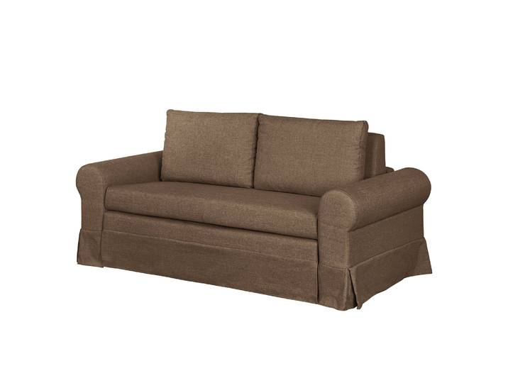 Canapé-lit Country avec housse Marron/Marron Tissu Doran 205cm Maison de campagne