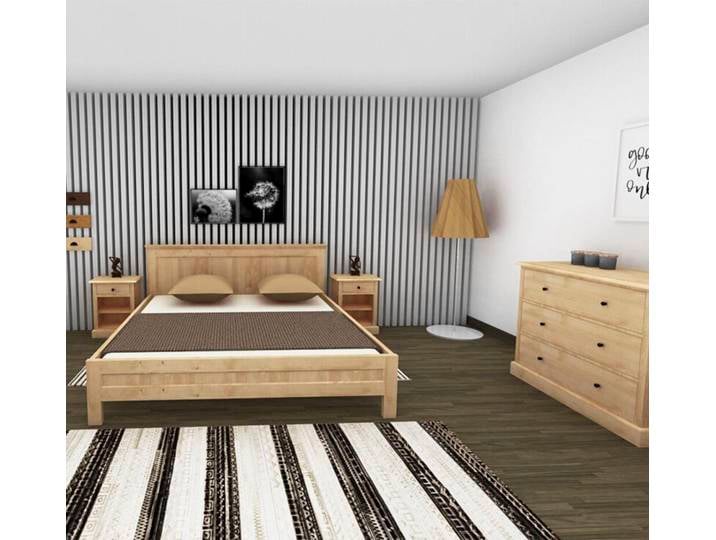 Massivholz Schlafzimmer-Set honigbraun