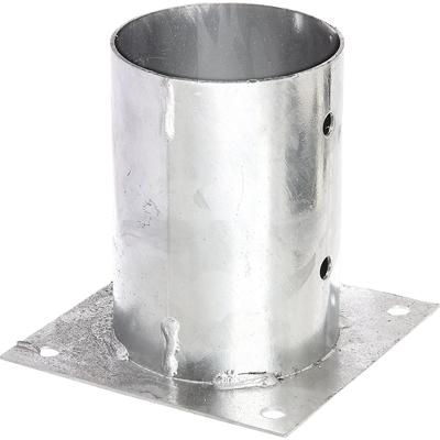 Aufschraubhülse ALBERTS, grau (feuerverzinkt), B:20cm T:14,7cm, Stahl, Bodenanker, feuerverzinkt, Ø141 mm