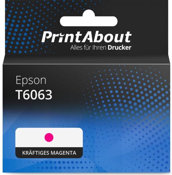 PrintAbout Druckerpatrone kompatibel mit Epson T6063 - Kräftiges Magenta - Hohe Kapazität
