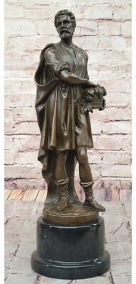 Bronzhaus Stunning For Season Male Figurine By Zegut/Tusey Hand Made Clic Bronze Sculpture