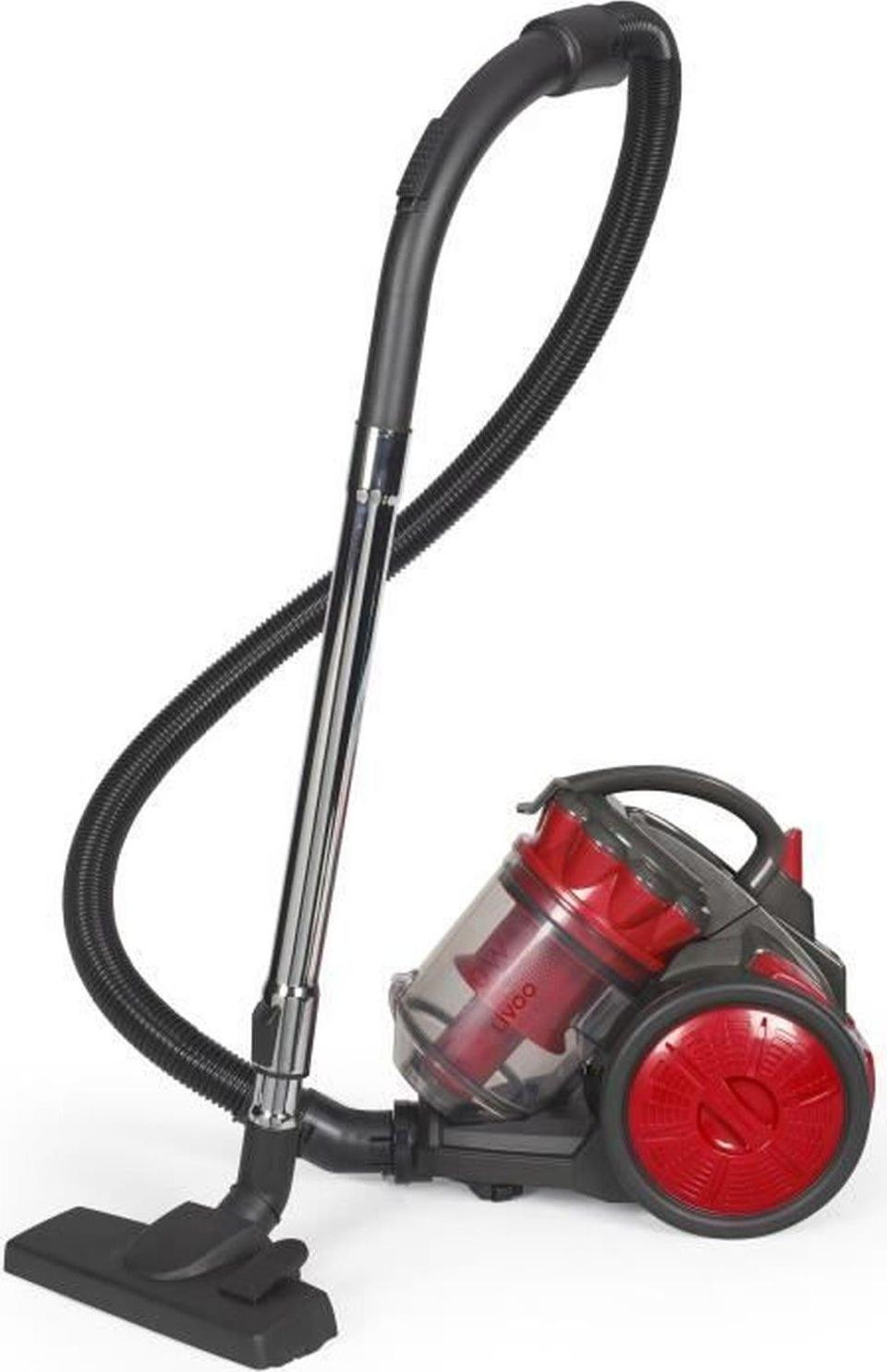 LIVOO DOH136R Bagless Multi-Cyclonic Stofzuiger - 700 W - 16 kPa - Rood/Grijs
