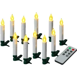 Tarrington House 10er-Set LED-Kerzen mit Clip, 10 cm, 0.06 W, 1 LED/St, warm-weiß