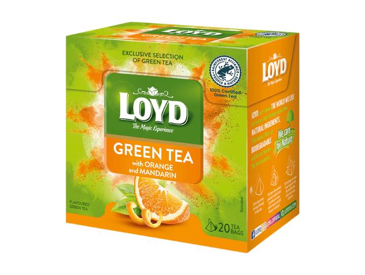 LOYD Thé en sachets mandarine orange-vert 20 x 1,5 g