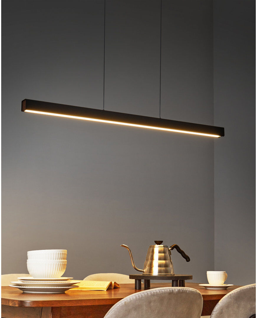 Fairmont Park LED Pendant Lamp ARENAS With Remote Matte Black 4cm H X 100cm W