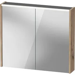 Duravit D-Code Spiegelschrank Verspiegelt DC7106055551000  800x700x148, Eiche Marmoriert Matt, Steckdose E, LED Beleuchtung