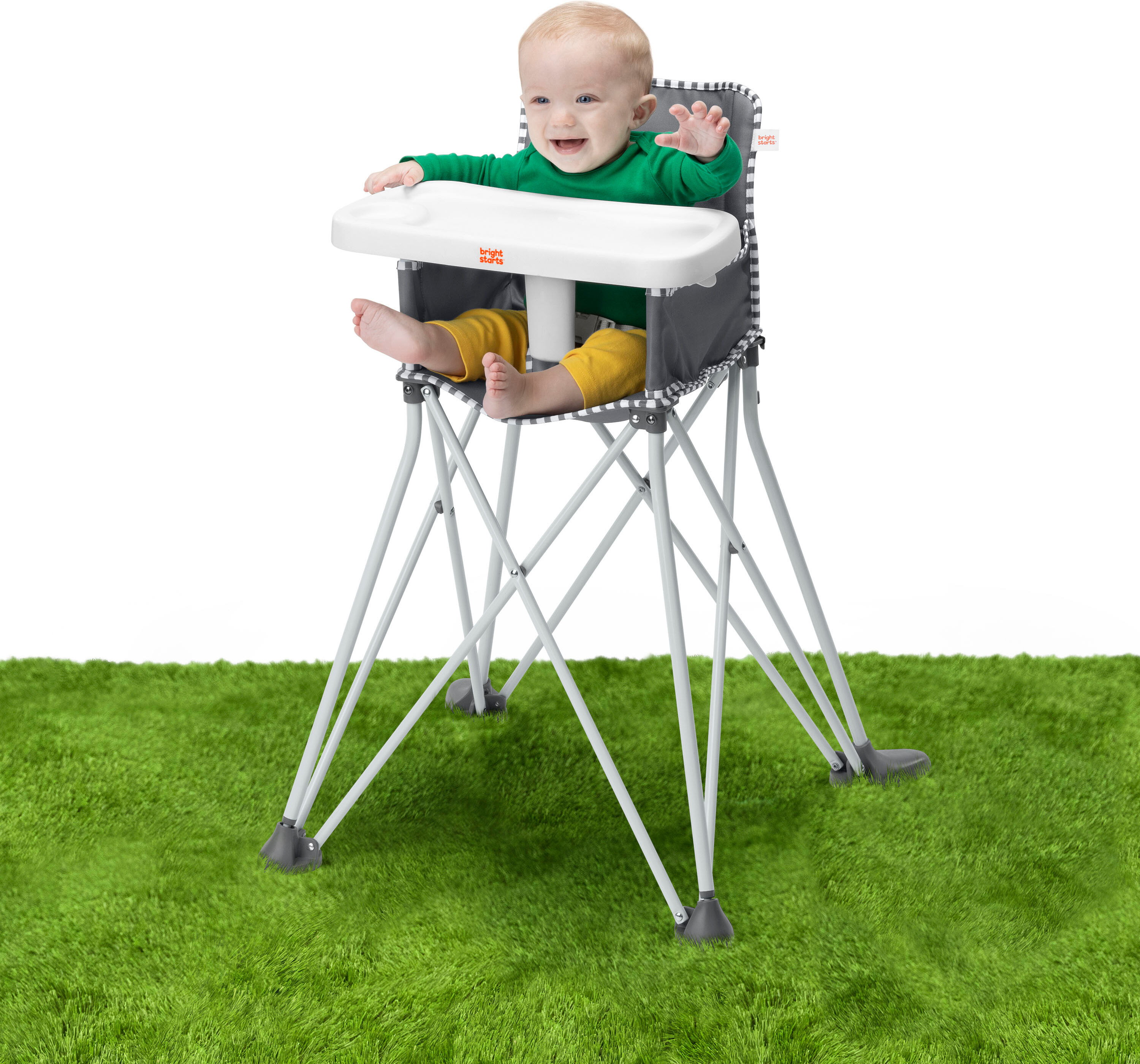 Hochstuhl INGENUITY "Pop ‘N Dine Portable High Chair - Grau", Baby, Gr. B/H/T: 61cm x 83,2cm x 61cm, grau, Polyester, Stühle Hochstuhl, ideal für Unterwegs grau B/H/T: 61cm x 83,2cm x 61cm