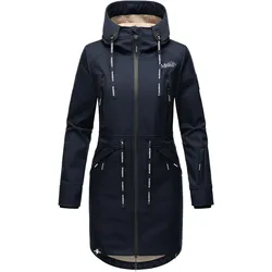 MARIKOO Damen Softshelljacke Funktionsjacke mit warmen Teddyfleece & Kapuze Racquellee