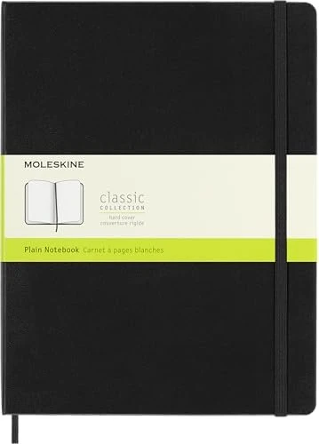 MOLESKINE Notizbuch Classic Collection fester Einband ca. DIN A4 blanko, schwarz Hardcover 192 Seiten