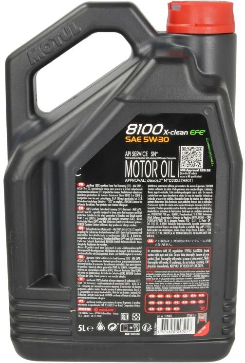Motoröl MOTUL 109471 8100 X-Clean EFE 5W30 5L