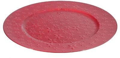 IH Casa Decor "Charger Plate (Stars) (Red) (13"") - Set of 6"