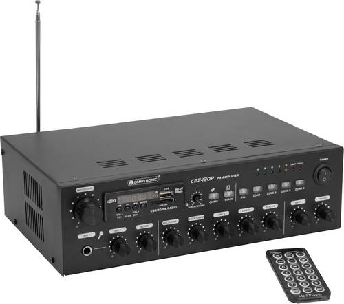 Omnitronic CPZ-120P ELA ELA-Verstärker 120W 4-Kanal 4-Zonen