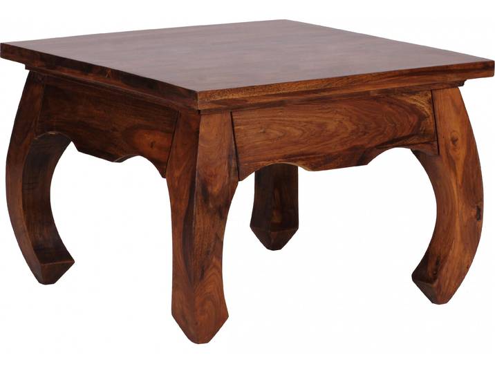 Wohnling Sheesham Couchtisch Massiv 60 x 60 cm Opium Form Massivholz; WL1.221