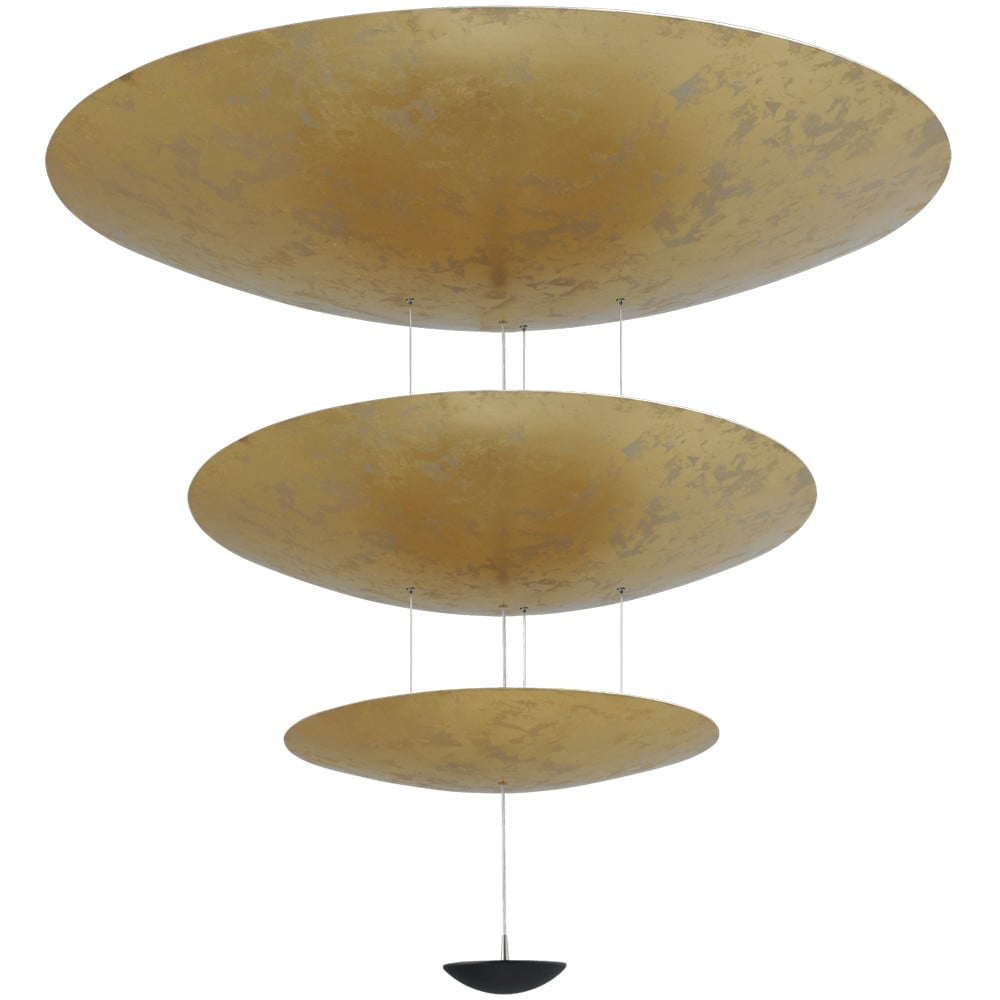 Masterlight Zyan Plafondlamp - Zwart/Goud - 3-lichts