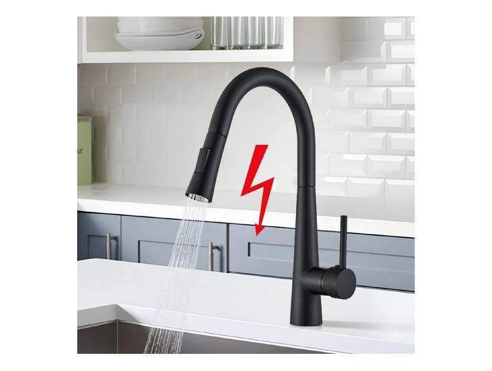 LuxusKollektion Spültischarmatur Küche Armatur Ausziehbar Schwarz (1-St)