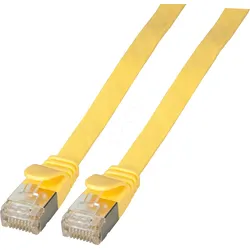 EFB K5545GE.025 - Cat.6a Flachpatchkabel, U/FTP, 0,25 m, gelb
