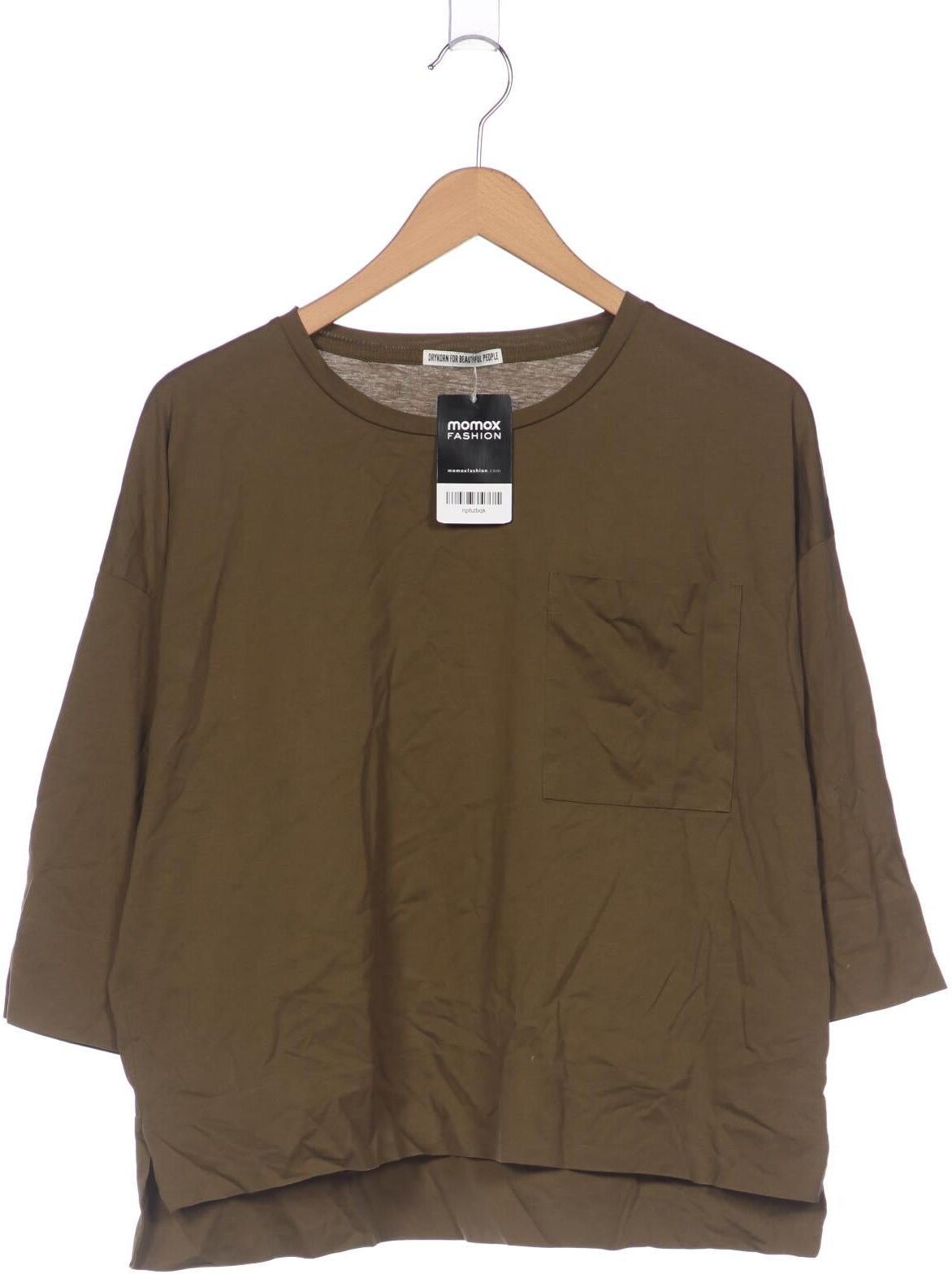 Drykorn Damen Langarmshirt, Grün, Gr. S, Baumwolle - Second Hand