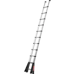 Hymer 801413 Teleskopleiter TRBS konform 13 Sprossen nach EN 131, ergonomisches Arbeiten, 80 mm Stufentiefe