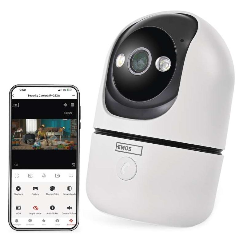 Emos IP-Kamera GoSmart IP-220G PTZ WiFi Innen H4072 (2560 x 1440 Pixels) (77912622)