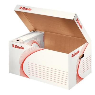 Esselte Archivcontainer mit Klappdeckel - A4, Wellpappe, weiß