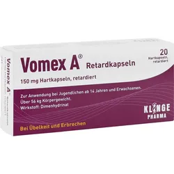 Vomex A Retardkapseln 20 ST