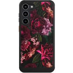 Nivocase Hülle für Samsung Galaxy S23+ Handyhülle NIVOcore Case Schwarz Blumen Blüte Rose (Samsung Galaxy S23+), Smartphone Hülle, Schwarz