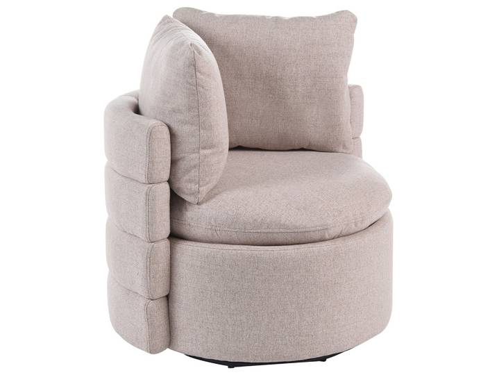 DREHSESSEL mit Stauraum Stoff Beige Randers