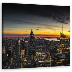 WANDBILD städte und architektur orange