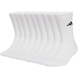10er Pack adidas Performance Essentials Cushioned Crew Socken KF9095 - white/black 40-42