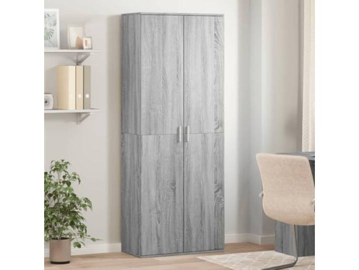 GPWERSDF Highboard Grau Sonoma 70x35x180 cm Holzwerkstoff Stauraum mit Türen, feuchtigkeitsbeständig, glatte Oberfläche, viel Platz, stabil und langlebig