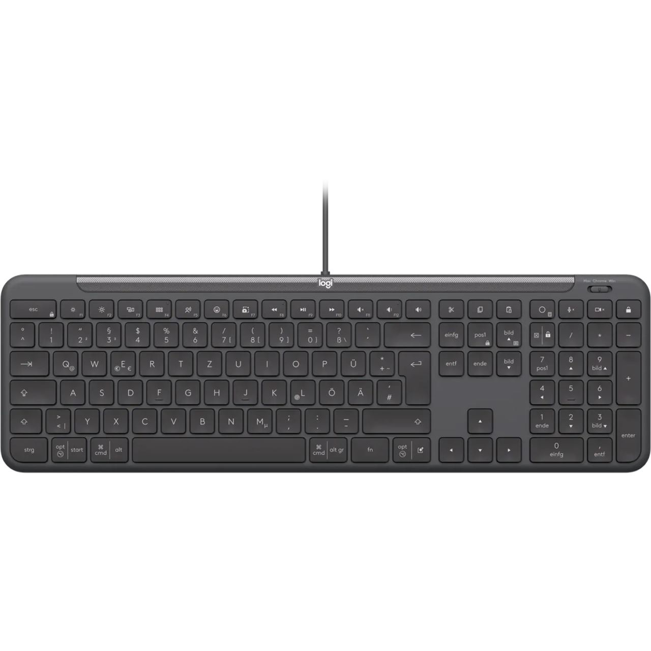 Logitech K620 Signature Slim USB Deutsch schwarz (kabelgebunden)