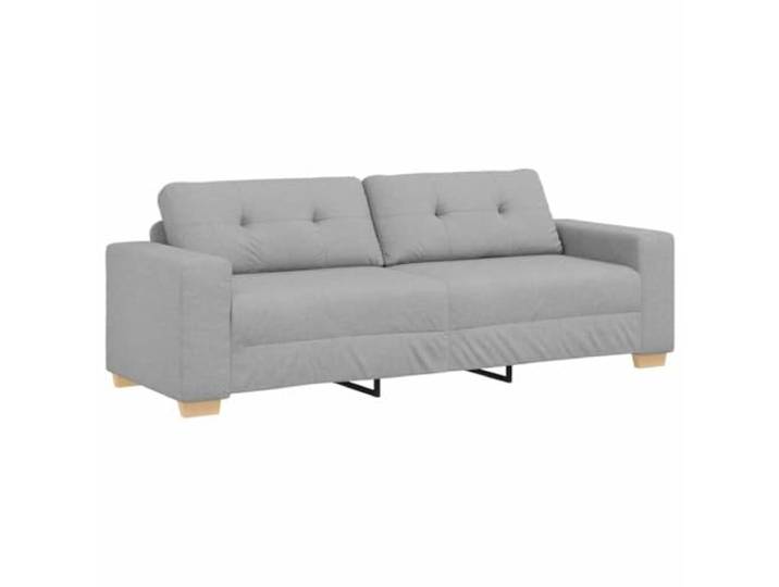 vidaXL 3-Sitzer-Sofa Wolkengrau 220 cm Stoff Geräumiges Design für drei Erwachsene zum entspannten Verweilen, Modernes Aussehen,